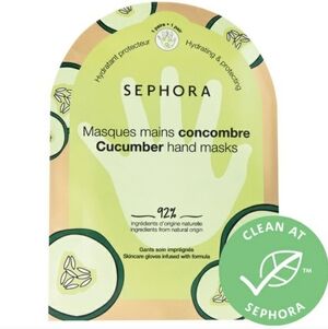 Sephora Cucumber Hand Mask  - Green and Cream 1 Pair.